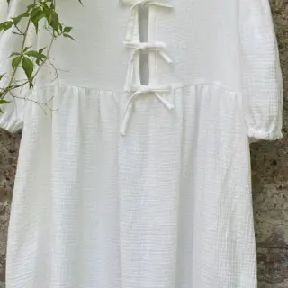 Double gauze/muslin ecru ORGANIC