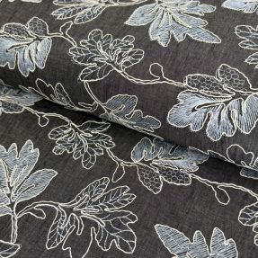 Cotton fabric JEANS EMBROIDERY Lisa design D