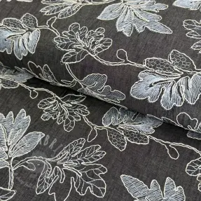 Cotton fabric JEANS EMBROIDERY Lisa design D