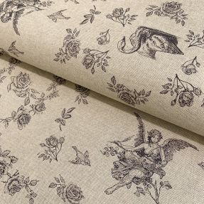 Decoration fabric Linenlook Angel story