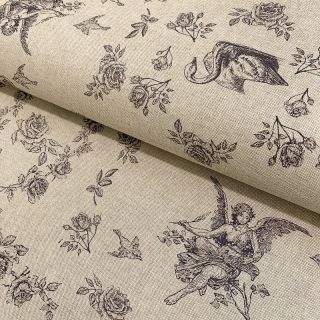 Decoration fabric Linenlook Angel story