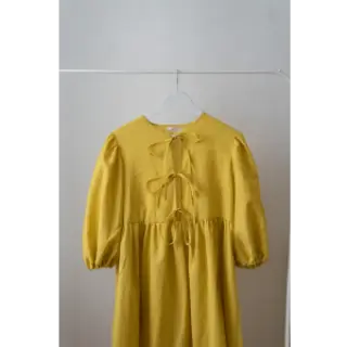 Linen enzyme washed 170 g yellow
