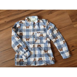 Cotton fabric FLANNEL Bear check jeans