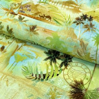 Linen viscose Egypt design A digital print