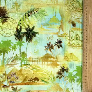 Linen viscose Egypt design A digital print