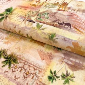 Linen viscose Egypt design B digital print