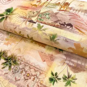 Linen viscose Egypt design B digital print