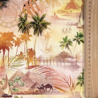 Linen viscose Egypt design B digital print