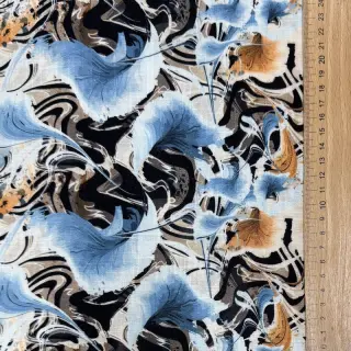 Linen viscose Paint chaos design A digital print