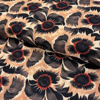 Linen viscose Sunlower design B digital print