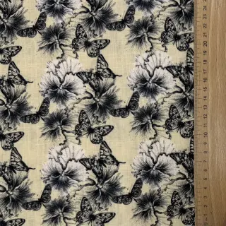 Linen viscose Hibiscus digital print