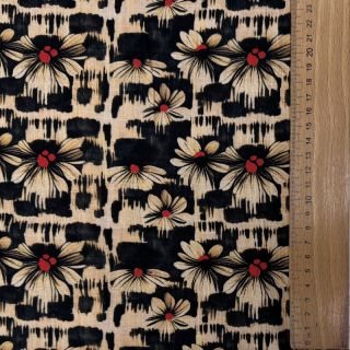 Linen viscose Daisy design B digital print