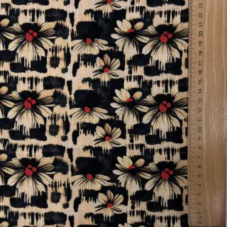 Linen viscose Daisy design B digital print