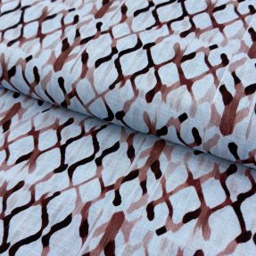 Linen viscose Ivy Diamonds design A digital print