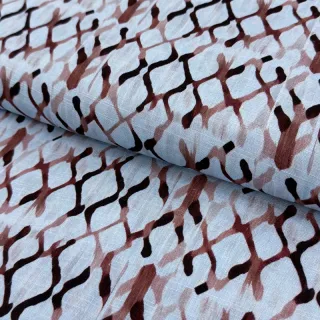 Linen viscose Ivy Diamonds design A digital print