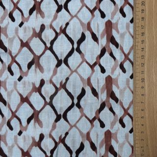 Linen viscose Ivy Diamonds design A digital print
