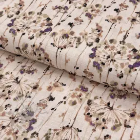 Linen viscose Agapanthus design C digital print