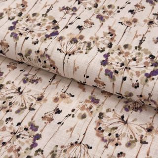 Linen viscose Agapanthus design C digital print