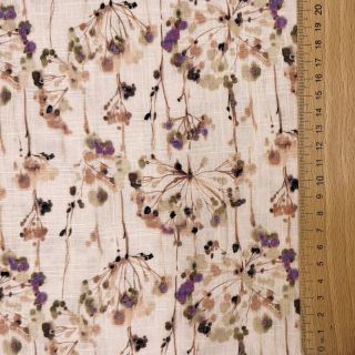 Linen viscose Agapanthus design C digital print