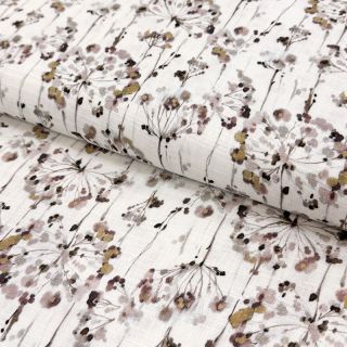 Linen viscose Agapanthus design D digital print