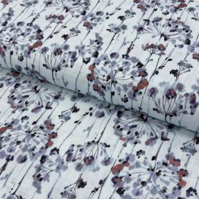 Linen viscose Agapanthus design B digital print
