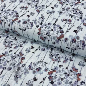 Linen viscose Agapanthus design B digital print
