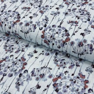 Linen viscose Agapanthus design B digital print
