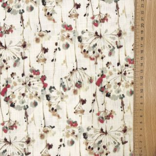 Linen viscose Agapanthus design A digital print