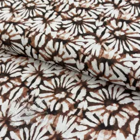 Linen viscose Dandelions digital print