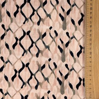 Linen viscose Ivy Diamonds design B digital print