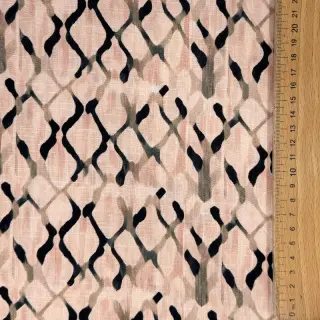 Linen viscose Ivy Diamonds design B digital print