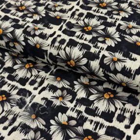 Linen viscose Daisy design A digital print