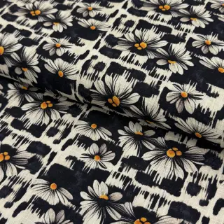 Linen viscose Daisy design A digital print