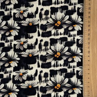 Linen viscose Daisy design A digital print