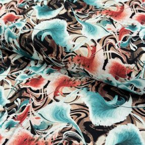Linen viscose Paint chaos design B digital print