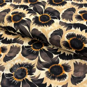 Linen viscose Sunlower design A digital print
