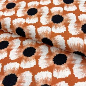Linen viscose Waxflower design A digital print