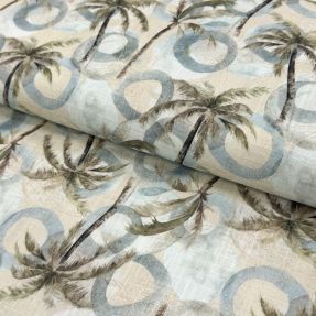Linen viscose Palm tree digital print