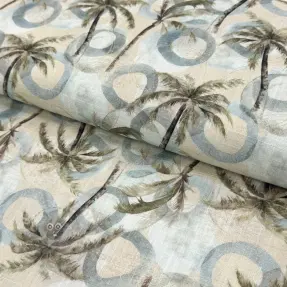 Linen viscose Palm tree digital print