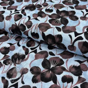 Linen viscose Lotus design A digital print