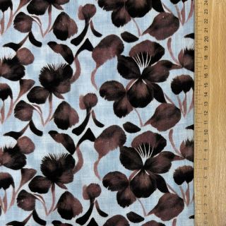 Linen viscose Lotus design A digital print