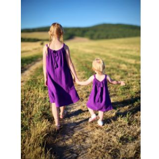 Double gauze/muslin violet