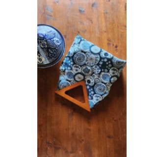 Decoration fabric jacquard Kusmi bleu