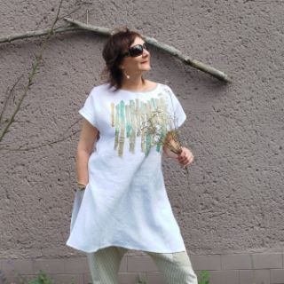 Linen enzyme washed 170 g white