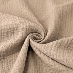 Double gauze/muslin 160 cm sand