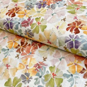 Linen cotton Maya RAMIE yellow digital print