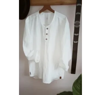 Linen enzyme washed ecru