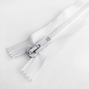 Plastic Jacket Zipper open-end 70 cm white