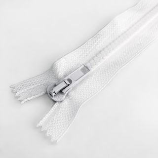 Plastic Jacket Zipper open-end 70 cm white