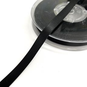Satin ribbon double face 9 mm black